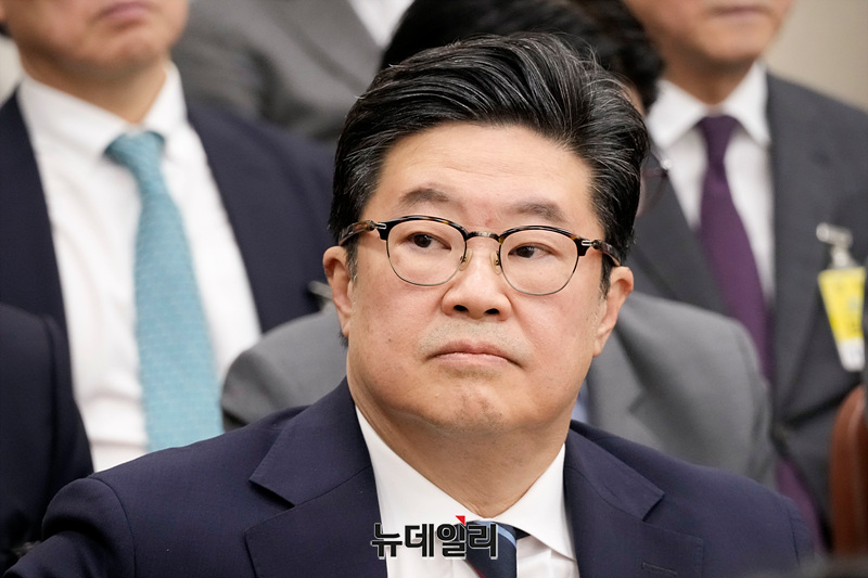 ▲ 김병주 MBK파트너스 회장이 지난해 10월 14일 오후 국회에서 열린 정무위원회 국정감사에 출석해 자리하고 있다. ⓒ이종현 기자