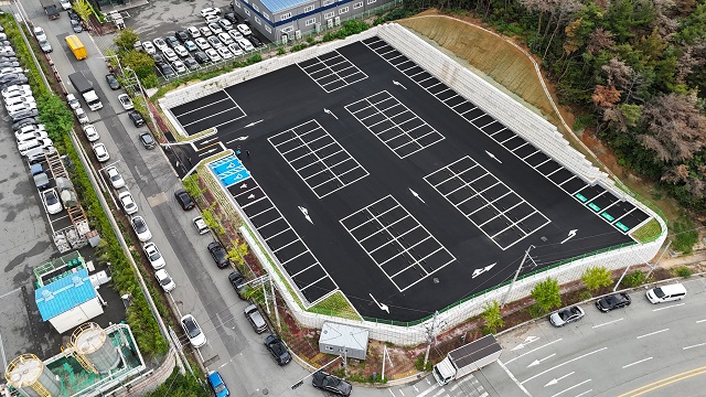 ▲ 외동2일반산단 공용주차장 전경.ⓒ경주시