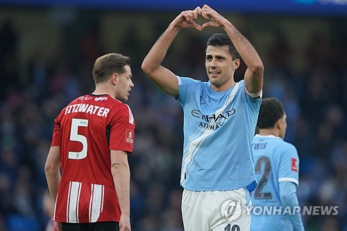 ▲ 맨체스터 시티가 FA컵 64강에서 3부리그 엑스터 시티를 10-1로 대파했다.ⓒ연합뉴스 제공