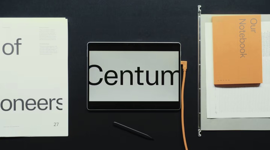 ▲ 볼보자동차의 새로운 안전 서체 '볼보 센텀'. ©Volvo