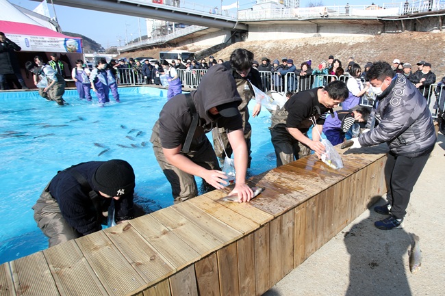 ▲ 제14회 홍천강 꽁꽁축제 모습. ⓒ홍천군