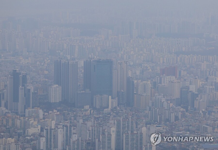 ▲ 미세먼지에 갇힌 서울 ⓒ연합뉴스
