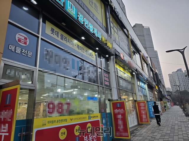 ▲ 길음뉴타운 인근 공인중개소 밀집 상가. ⓒ홍원표 기자