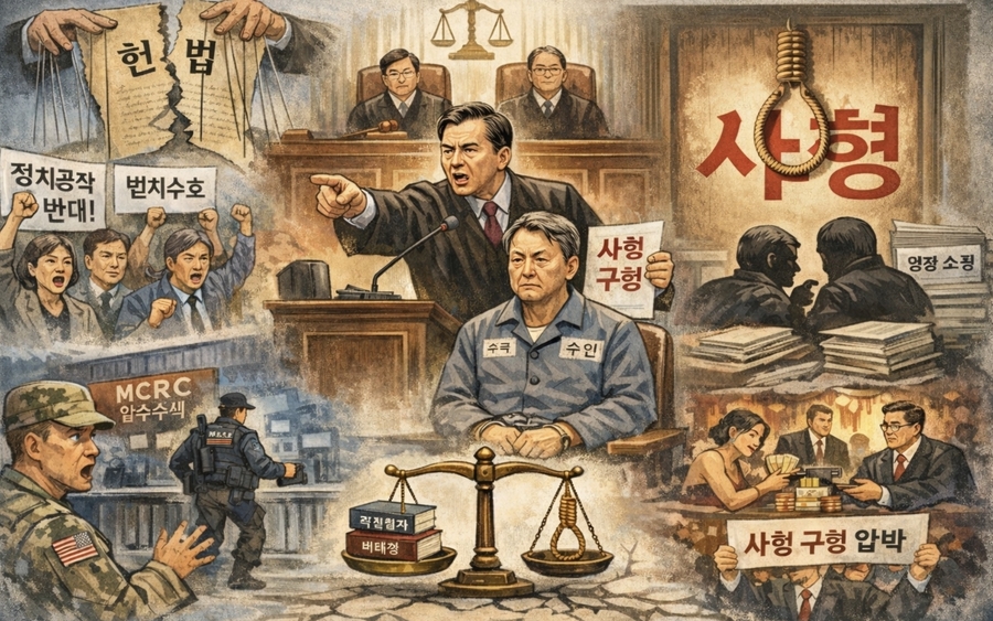 ▲ 특검 광풍은 법치가 아니라 정치공작이나 다름 없다. 민주당이 주도하는 대로 따라하는 정치재판에 불과하다.ⓒ 챗GPT