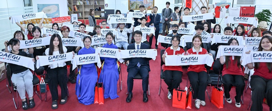 ▲ 대구시 대표단은 현지 시간 1월 16일 오후 3시, 베트남 호치민시에 위치한 홍방국제대학교를 방문해 ‘대구 유학 설명회’를 개최하고 대구의 교육 역량을 대대적으로 홍보했다.ⓒ대구시