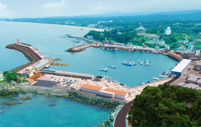 ▲ 남애항 클린 국가어항사업 조감도. ⓒ양양군