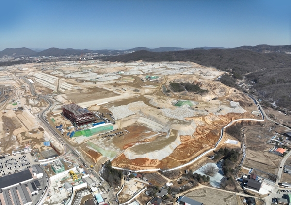 ▲ SK 하이닉스 용인 반도체 클러스터 건설현장. ⓒSK 하이닉스