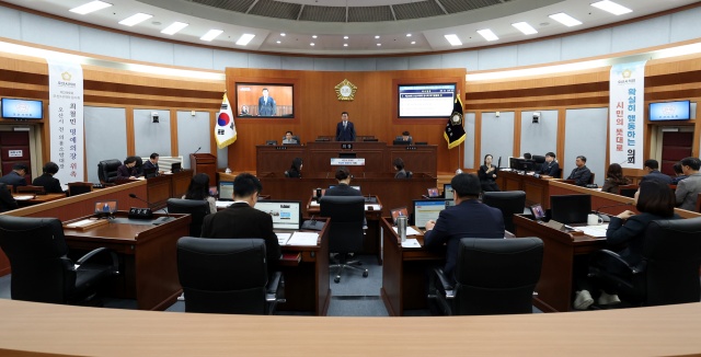 ▲ 제299회 임시회 개회ⓒ오산시의회 제공