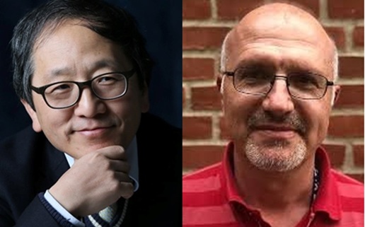 ▲ 고려대 언어학과 김성도 교수(왼쪽)와 스웨덴 룬드대 언어문한센터 요르단 즐라테브(Jordan Zlatev) 교수.ⓒ고려대