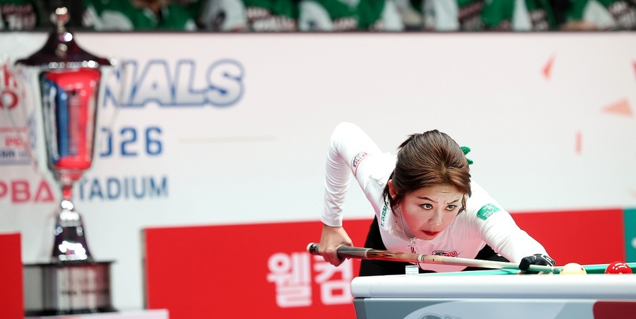 ▲ '당구 여제' 김가영을 앞세운 하나카드가 팀리그 우승에 1승만을 남겨놓게 됐다.ⓒPBA 제공