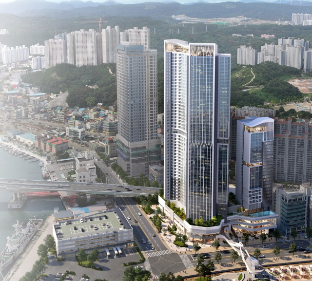 ▲ 포항 영일대 주차장 부지 도시개발사업 조감도. ⓒ대우산업개발