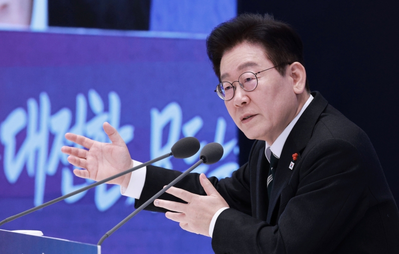 ▲ 이재명 대통령이 21일 청와대 영빈관에서 열린 2026년 신년 기자회견에서 발언하고 있다. ⓒ뉴시스