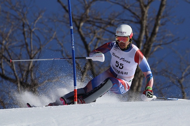 ▲ 알파인스키 정동현 선수. ⓒ강원랜드