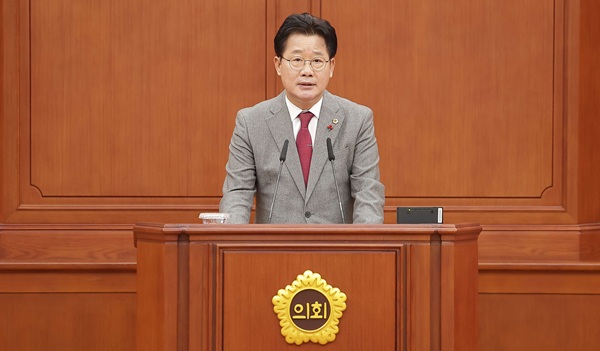 ▲ 대전·충남 행정통합 특별위원회 위원장인 이재경 의원(국민의힘, 서구3).ⓒ대전시의회