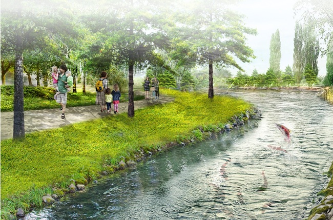 ▲ 연어 자연산란장 투시도. ⓒ양양군