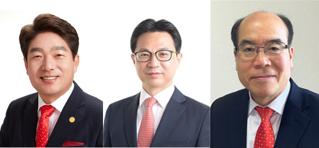 ▲ 왼쪽부터 장준용 동래구청장, 박중묵 부산시의회 의원, 권오성 전 부산시의회 의원.ⓒ뉴데일리DB