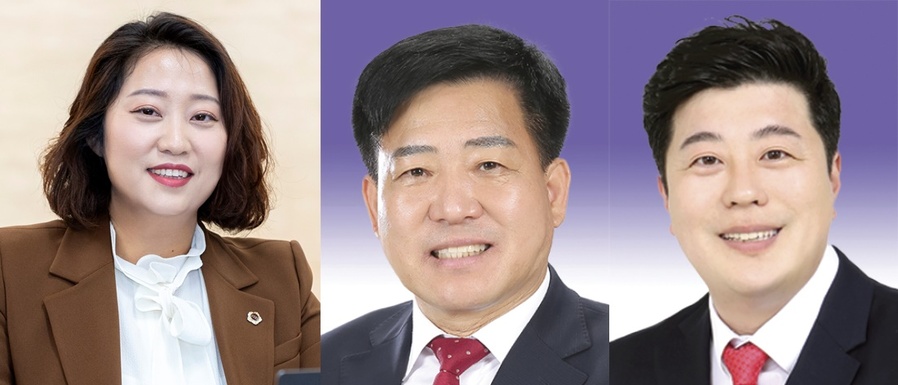 ▲ 행정통합 찬성에 나선 박채아, 서석영, 손희권 의원(왼쪽부터).ⓒ경북도의회