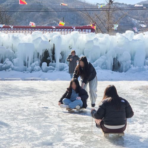 ▲ 얼음마을 소랭이 모습.ⓒ공주시