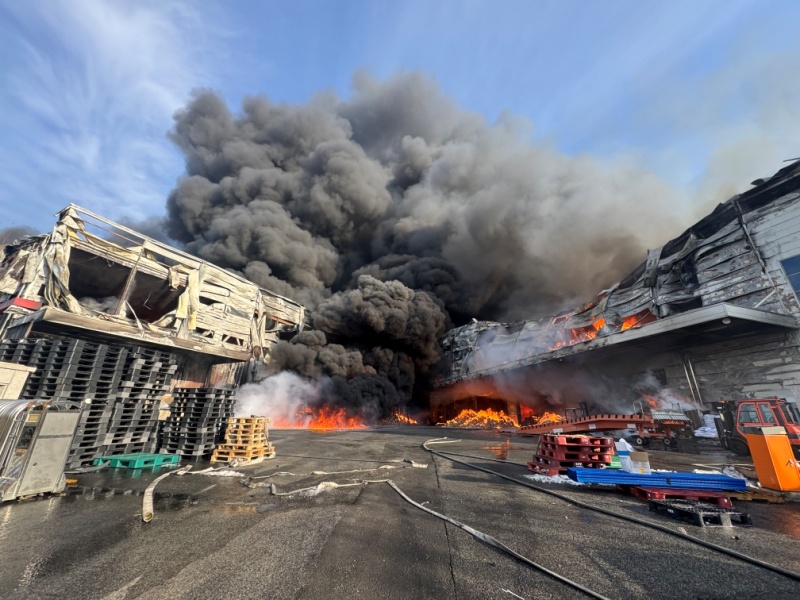 ▲ 충북 음성군 공장 화재 현장. ⓒ뉴시스