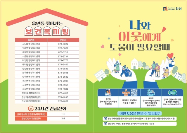 ▲ 복지사각지대 위기가구 발굴 안내 포스터ⓒ안성시 제공