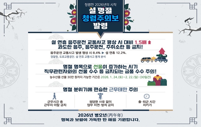 ▲ 청렴주의보 관련 홍보물. ⓒ태백시