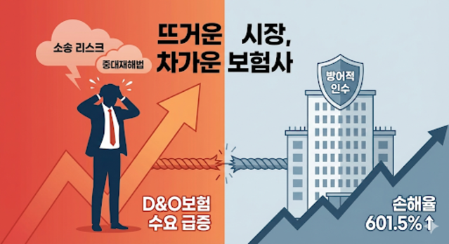 ▲ '임원배상책임보험(D&O보험)' 시장이 성장하고 있지만 정작 보험사들은 상품 판매에 방어적인 분위기다. ⓒ제미나이