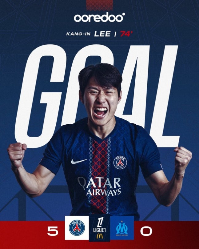 ▲ PSG 이강인이 마르세유를 상대로 리그 2호골을 작렬했다.ⓒPSG 제공