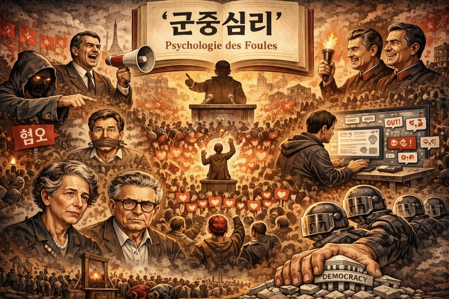 ▲ 군중은 무엇인가. 군즁은 왜 위험한가. 군중을 이해하기 위해선 르 봉의 『군중심리(Psychologie des foules)』를 읽어야 한다. ⓒ 챗GPT