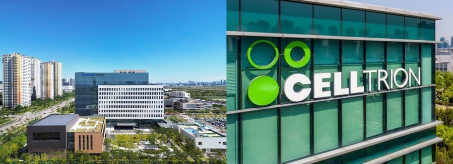 ▲ 삼성바이오에피스(왼쪽)와 셀트리온 본사. ⓒ각 사