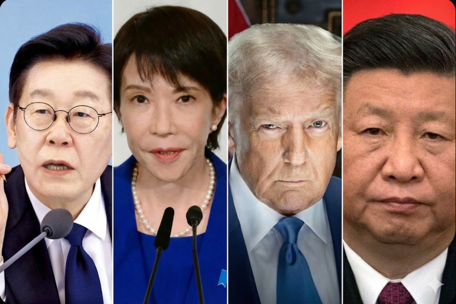 ▲ 이재명 대통령, 사나에 총리, 트럼프 대통령, 시진핑 주석ⓒ연합뉴스, 뉴시스, 백악관