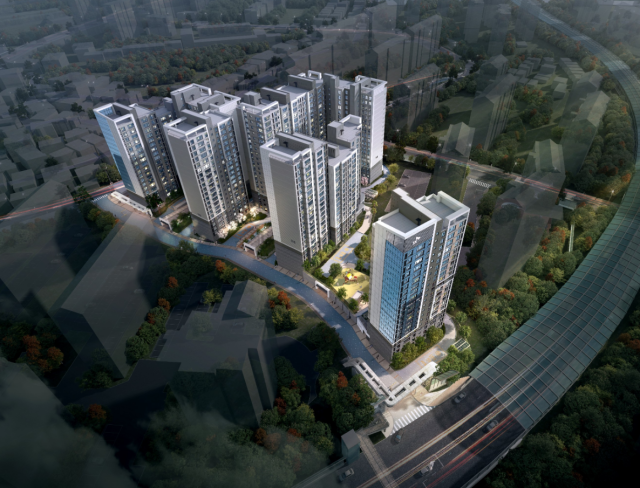 ▲ 리모델링 사업계획이 최종 승인된 '수지뜨리에체 아파트' 조감도. ⓒ용인시 제공