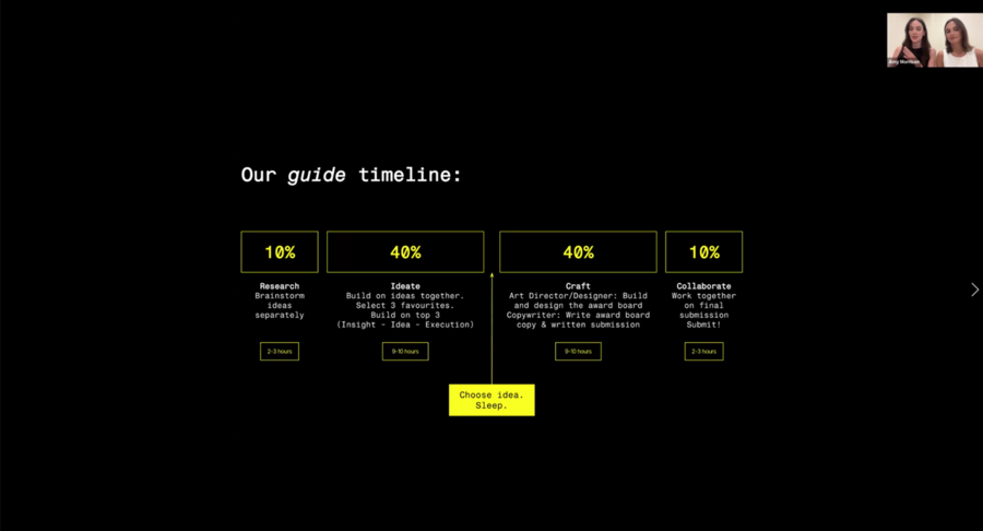 ▲ 2025년 수상자 에이미와 로라는 엄격한 시간관리를 강조했다. ⓒCANNES LIONS