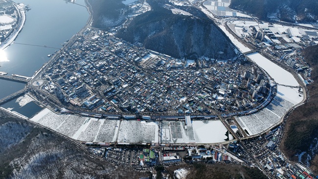 ▲ 화천시내 전경. ⓒ화천군