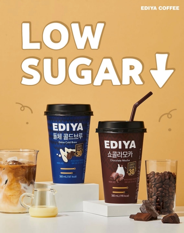 ▲ ‘저당 컵커피’ 2종ⓒ이디야커피