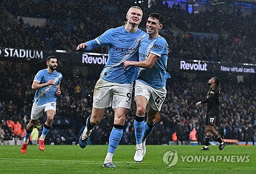 ▲ 홀란이 22호골을 터뜨린 맨체스터 시티가 풀럼을 3-0으로 격파했다.ⓒ연합뉴스 제공