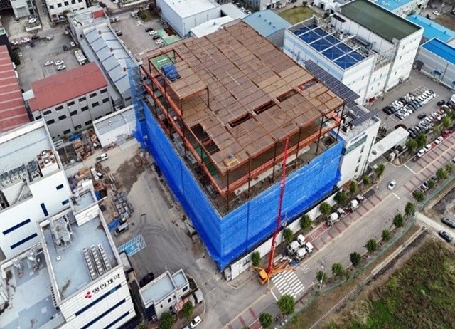 ▲ 발안2공장 신축 현장. 2025년 10월 ⓒ명인제약