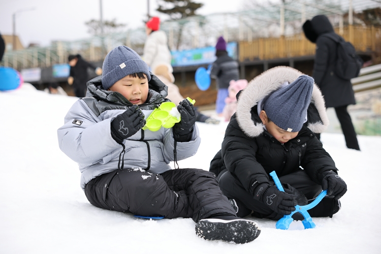 ▲ 보청천 눈썰매장. ⓒ보은군