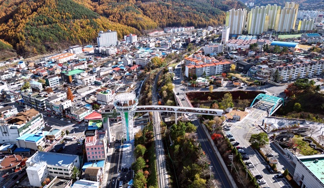 ▲ 태백타워브릿지 전경. ⓒ태백시