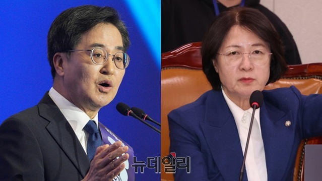 ▲ 왼쪽부터 김동연 경기도지사·추미애 민주당 의원. ⓒ뉴데일리DB