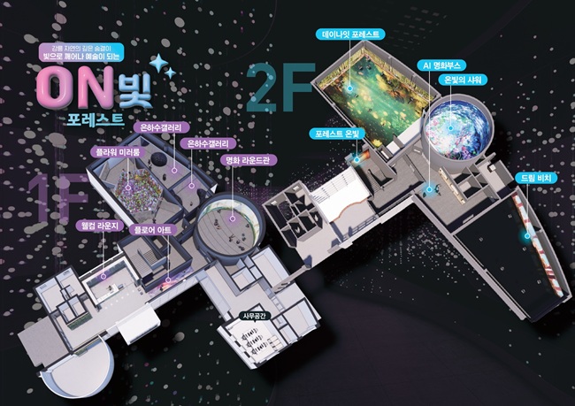 ▲ 온빛포레스트 미디어아트관 홍보물. ⓒ강원관광개발공사