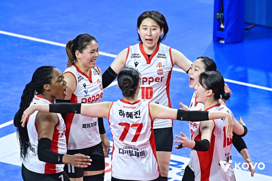 ▲ 조이가 맹활약을 펼친 페퍼저축은행이 시즌 12승을 달성했다.ⓒKOVO 제공