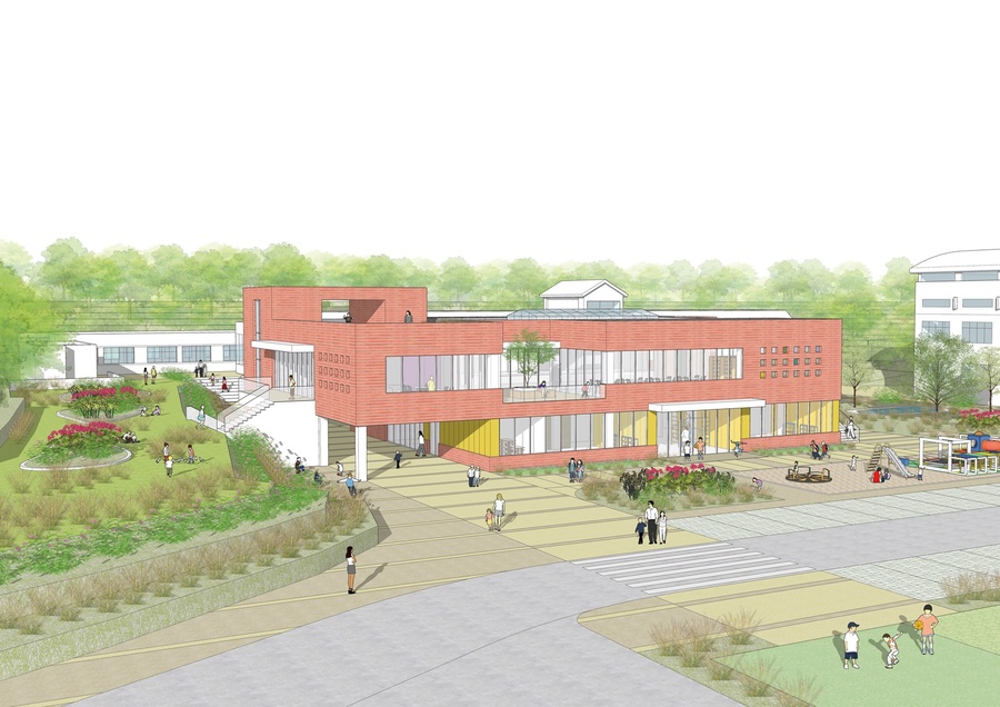 ▲ 경북교육청(교육감 임종식)은 19일 구미시에 위치한 산동초등학교 공간재구조화사업 설계 공모 심사위원회를 열고, 송병한 건축사사무소아크 대표의 작품을 최종 당선작으로 선정했다(당선작 대표이미지_산동초등학교)ⓒ경북교육청