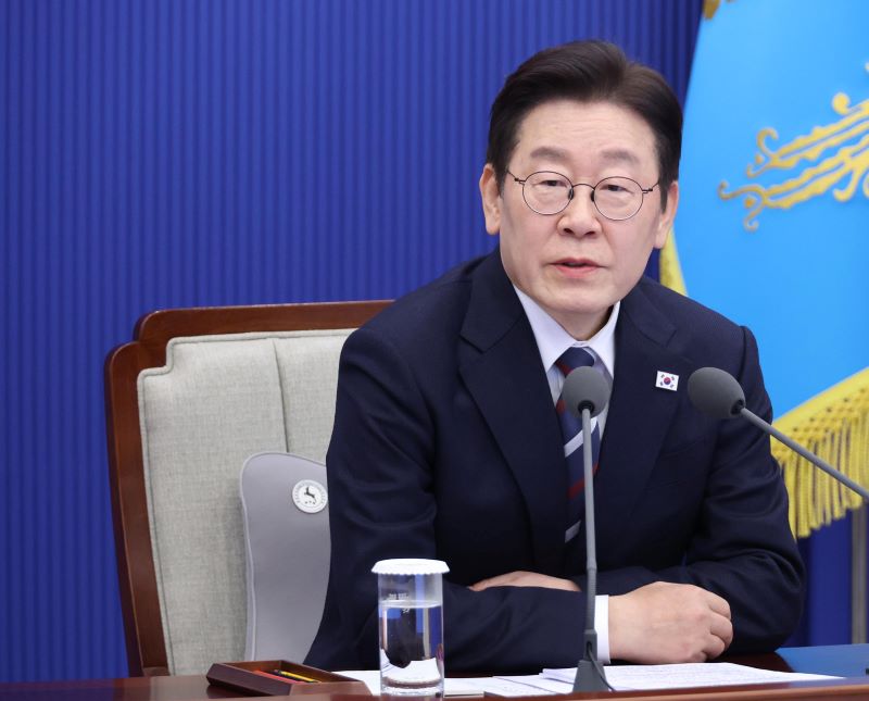 ▲ 이재명 대통령이 지난 19일 청와대에서 열린 수석보좌관회의에서 발언하는 모습. ⓒ뉴시스