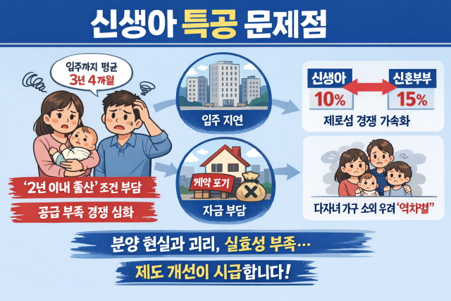 "분양 현실과 괴리" … 신생아 특공, 실효성 없고 빈틈만 수두룩