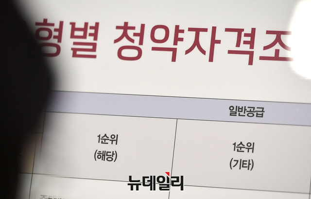 ▲ 청약 요건 안내문. ⓒ뉴데일리 DB