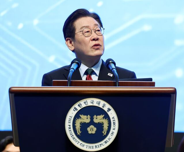 ▲ 이재명 대통령이 20일 대전 유성구 카이스트(KAIST)에서 열린 학위수여식에서 축사하고 있다. ⓒ뉴시스