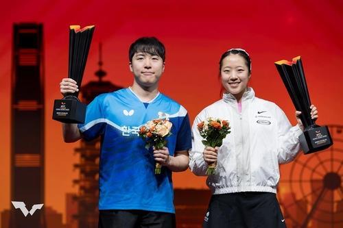 ▲ 혼합 복식 세계 랭킹 '1위' 임종훈-신유빈 조가 월드테이블테니스(WTT) 싱가포르 스매시에서 톱시드로 출발한다.ⓒWTT 제공