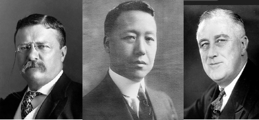 ▲ 왼쪽부터, 시어도어 루즈벨트, 이승만(임정대통령 44세), 프랭클린 루즈벨트.