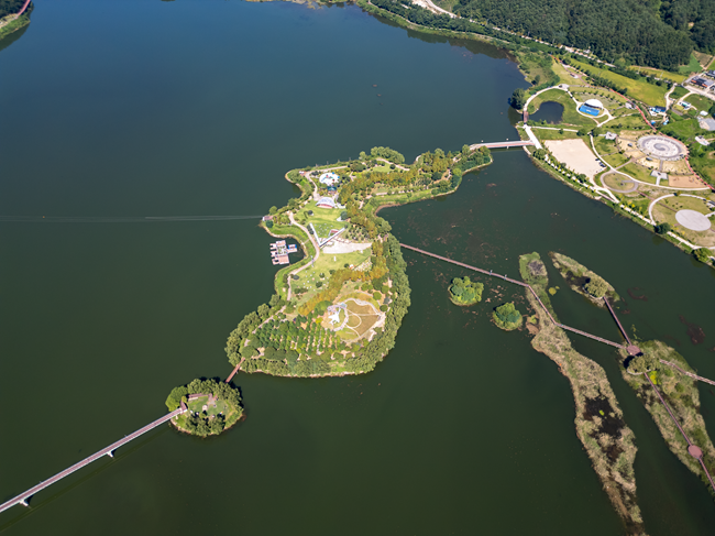 ▲ 파라호 한반도섬. ⓒ양구군