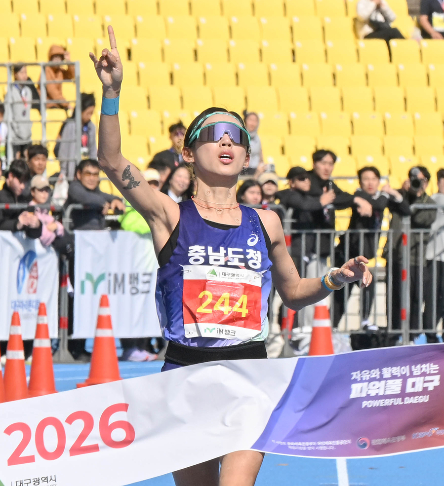 ▲ 여자부 1위 충남도청 최정윤 선수.ⓒ대구시